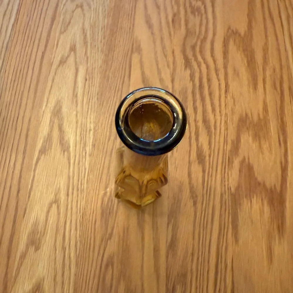 Elegant Amber Glass Vase